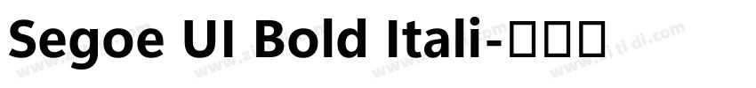 Segoe UI Bold Itali字体转换